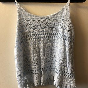 Blue crotchet top